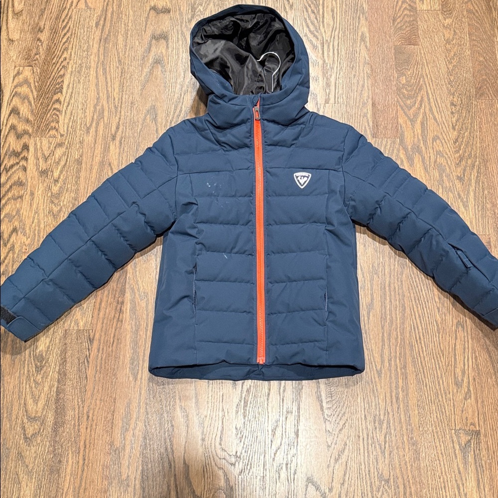 Rossignol Kids Puffer Jacket - Navy and Orange